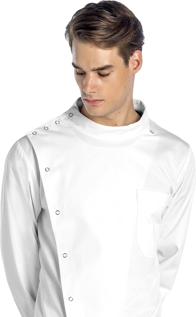 DR. JAMES Premium Howie Style Unisex Lab Coat for Men & Women, Cuffed Sleeves, Classic Fit, Snap Closing, 43" Length - Image 1